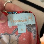 Anthropologie Veronica M. Fire, orange floral printed V-neck wide sleeve wrap mini dress S Photo 8