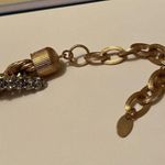 ZARA Beautiful Signed  runway fashion Rhinestone Look - Gold Tone Long Necklace Photo 4