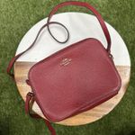 Coach  Pebble Leather Shoulder Bag Auth Red‎ Medium Women Photo 0