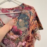 DRESSBARN DRESS BARN Plus Size Multi Floral Sublimation Short Sleeve Y2K Blouse Pink Photo 4