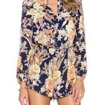 Lucca Couture Navy & Floral Romper Small Photo 0