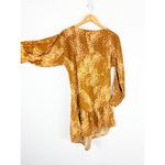 Stillwater  Don't Look Back Mini Dress Medium Animal Print Long Sleeve Aline Photo 8