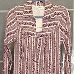 Heyson Burgundy and White Patterned Long Sleeve Dress Red Photo 0