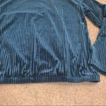 Carolina belle  Montreal Long Sleeve Dark Green Velour Striped Top Photo 2