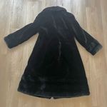 Hudson’s Detroit  Black Faux Fur Coat | Vintage Long Overcoat | Made in England S Photo 2
