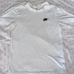 Nike Essential White Tee | Size Small | Classic Embroidered Swoosh - Size Small Photo 0