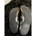 Burberry  Brown Leather Canvas Nova Check Three Buckle Ballet Flats Shoes 9.5 Photo 7