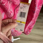 Jones New York  Silk Blend Bright Pink Paisley‎ Size Medium Cardigan Sweater NWT Photo 11