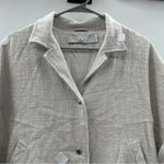 IRO RTR ‎ Ilija Wide Short Sleeve Snap Oversized Knit Metallic Jacket in Ecru 38 Photo 3