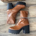 Call it spring  Brown Faux Leather Platform Chunky Heel Ankle Boots Women’s 11 Photo 4