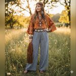 Free People  East Side Trousers Pants - black/white Sz S New no tags Photo 2