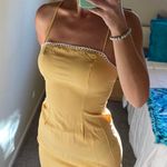 Zaful Yellow And White Checkered Mini Cami Dress Photo 0