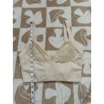 Windsor Cream Corset-Inspired Pleated Bust Crop Top Small Photo 5