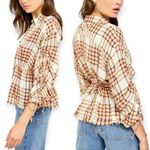 Free People  | S | We The Free Peach Pacific Dawn Flannel Shirt Jacket Shacket Photo 1