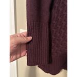 CAMBRIDGE Dry Goods Burgundy Full Zip Cable Knit Hooded Sweater Size M Red Size M Photo 4