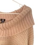 H&M small mohair wool blend high low knit sweater long sleeve cowl neck pink Photo 2