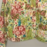 Coldwater Creek  Jacket Button Cotton Floral Patchwork Pink Green Size X-Large Photo 4