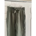 Joie  Women's Green Paperbag Waist Linen Pants Size Large NEW Comfort Casual Photo 2