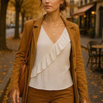 Zara Basic 100% Cotton White Swiss Dot Ruffle Blouse Romantic Cottagecore XL Photo 0