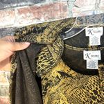 American Vintage Vintage K Studio Animal Print Black + Gold Maxi Dress & Jacket Set β Size 12 Photo 2