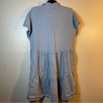 Tahari  Light Blue 1/2 Button-Up tiered dress SZ:L Photo 1