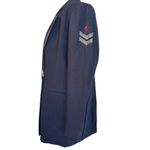 Eva Polini Couture Blazer Sailing Jacket Double Breasted Rhinestones Sz 12 VTG Blue Photo 2