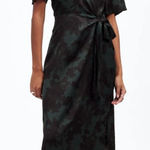 Madewell Tie-Waist Midi Dress in Floral Luxury Forest Size 6 NT376 Photo 0