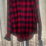 NWT Calvin Klein Jeans Red and Black Plaid Flannel Shirt Size Medium Photo 5