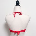 Body Glove Red Triangle Halter Back Tie Removable Pads Bikini Top Small NWT NOS Photo 2