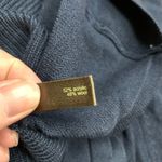 The Limited  Sweater Dress Womens Medium Navy Wool Knit‎ Ribbed Pockets Tie Waist Photo 5