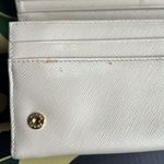 Prada  Beige Saffiano Leather Double Snap Long Wallet Photo 10