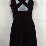 Vintage Luly K velvet dress women’s small maroon 90s sleeveless made in USA Photo 1