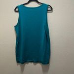Missguided Chico's Cami Tank Top Blue Scoop Neck Stretch Pullover Tee Sz 2 Medium Photo 2