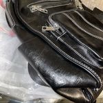 BLACK FAUX LEATHER BACKPACK STYLE BAG Photo 8