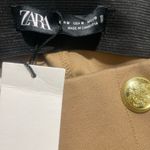 ZARA Camel High-Rise Leggings with Gold Buttons (M / 28) Photo 5