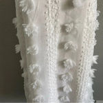 Source Unknown Boutique Boho White Jacquard Ruffle Mini Dress‎ Size Small Photo 4