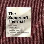 Sonoma Long Sleeve Thermal Crewneck, Red Wine Burgundy Heather, Size S Photo 3