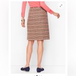 Talbots  Wool Blend Brown and pink Plaid Skirt size 10 petite Photo 2