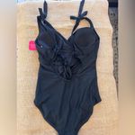 Maternity Swim NWT Ingrid & Isabel Black One Piece Halter Swimsuit beach summer Size M Photo 5