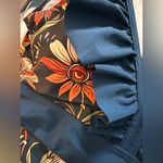 Blue Orange Floral Deep Vneck One Piece Swim Suit NWOT Size XL Photo 4