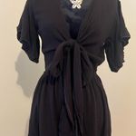 Brown Organic Cotton Bamboo Dress Black Size L Photo 0