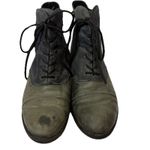 Remonte Boots Womens 40/9 Casual Lace Up Side Zip Cap Toe Bootie Gray Leather Blue Photo 1