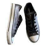 Converse All Star Metallic Gray Leather Chuck Taylor Sneakers 544924C Shoes Sz 8 Photo 3