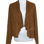 French Laundry Womens Waterfall Cardigan Brown Microfiber Fly Away Waterfall XL Photo 0
