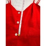 Cynthia Rowley Cynthia‎ Rowley Red Button Front Spaghetti Straps Linen Summer Mini Dress US 8 Photo 8