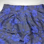 Dana Buchman Dana Buchanan petite floral silk vintage pencil skirt black & blue size 2 P Photo 6
