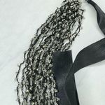 Black Multi Strand Beaded Ribbon Tie Necklace Photo 7