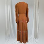 easel  Embroidered Camel Maxi Dress S Photo 6