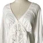 Free People Hudson Mini Dress in White Cotton Blend Size Small Photo 1
