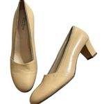 Taryn Rose Quiet Luxury Minimalist Tan Leather Classic Mid heel Pumps Photo 0